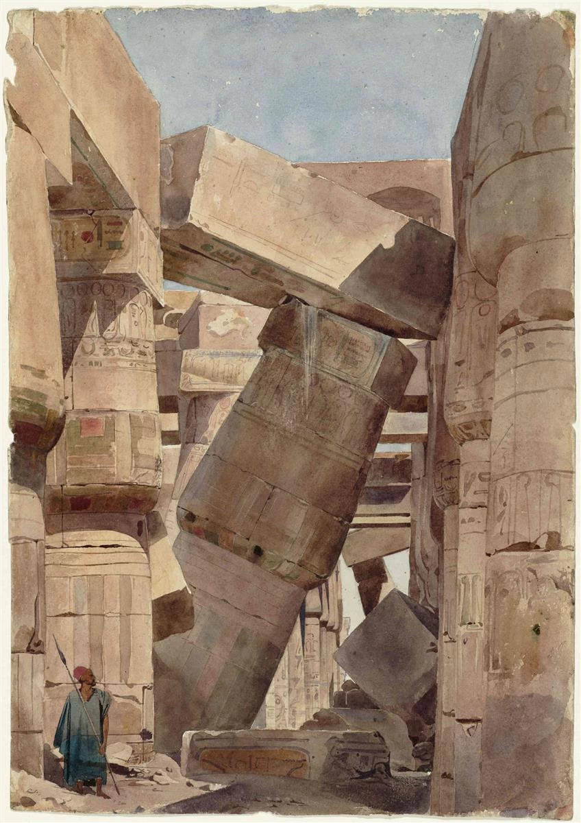 Interno del tempio di Amon, Karnak - Museum of Fine Arts (MFA), Boston